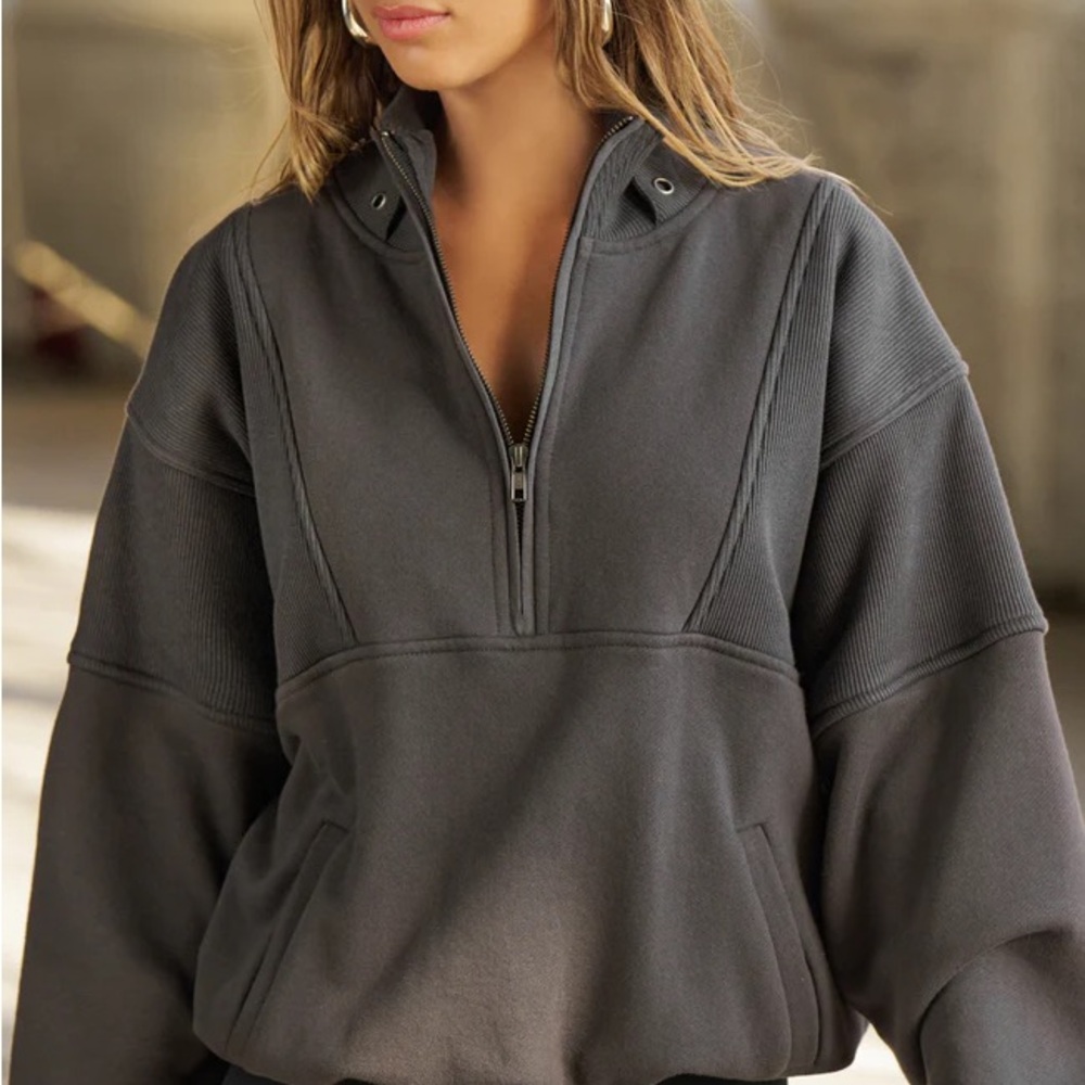 JOAH BROWN Women's Retro Half-Zip Pullover